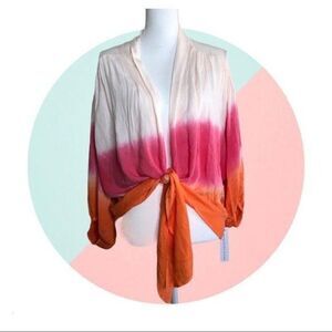 Young Fabulous & Broke Ombré Carmen Tie Top Medium